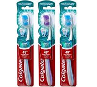 Colgate Lot de 3 brosses à dents sensibles en émail 360 - Tête compacte - Extra douces (les couleurs peuvent varier)