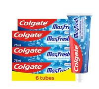 COLGATE - Max Fresh - Cristaux Fraîcheur Dentifrice Menthe Fraîche - Fraîcheur 10x Plus Longue - Lot de 6 tubes x 75ml