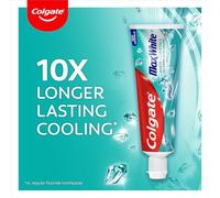 Colgate Max White + Crystals Dentifrice 125 ml | Dentifrice blanchissant | Restaure la blancheur naturelle | Refroidissement 10 fois plus durable que le dentifrice fluorure ordinaire | Combat les