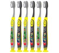 Colgate Minecraft Lot de 6 brosses à dents manuelles pour enfants de 5 ans et plus, poils extra doux, poils extra doux avec ventouse