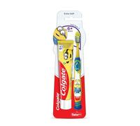 Colgate Minion Brosse à dents pour enfants extra douce avec nettoyeur de langue 1 pièce et dentifrice Minion 40 g