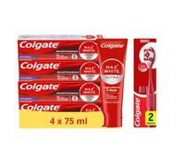 Colgate - Pack Activ Visible - 4x75ml + Duopack Brosses à dents Ultra