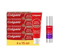 Colgate - Pack Maxwhite - Dentifrice MaxWhite Café 4x75ml + Purple Sérum