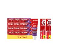 Colgate - Pack Maxwhite Violet - 12x75ml + Duopack Brosses à dents Ultra x2