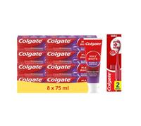 Colgate - Pack Maxwhite Violet - 8x75ml + Duopack Brosses à dents Ultra