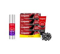 Colgate - Pack Toner Max White - Charbon - Purple Toner 40ml - Dentifrice Max White Charbon - 4x75ml