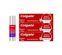 Colgate - Pack Toner Max White - Expert Original - Purple Toner 40ml - Dentifrice Max White Expert Original - 3x75ml
