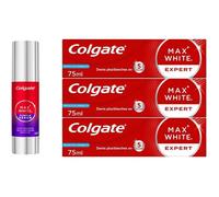 Colgate - Pack Toner Max White - Expert Protect - Purple Toner 40ml - Dentifrice Max White Expert Protect - 3x75ml