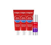 Colgate - Pack Toner Max White - Instant - Purple Toner 40ml - Dentifrice Max White Instant - 3x75ml