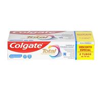 Colgate Prophylaxie active totale de blanchiment dentifrice 2x75ml | Combat les principales causes* problèmes de santé bucco-dentaire | Protection antibactérienne 24 heures¹ | Prouvé cliniquement