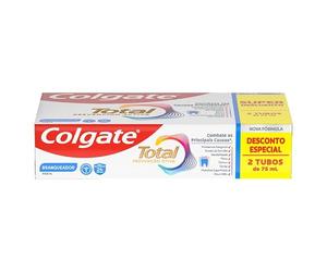 Colgate Prophylaxie active totale de blanchiment dentifrice 2x75ml | Combat les principales causes* problèmes de santé bucco-dentaire | Protection antibactérienne 24 heures¹ | Prouvé cliniquement