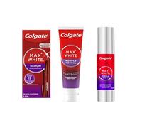 Colgate - Routine Blancheur Purple - Toner 40ml - Sérum Nuit Max White - 2,5ml - Dentifrice 75ml