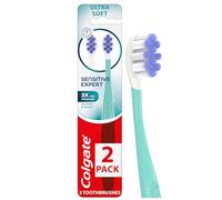 Colgate Sensitive Expert Lot de 2 brosses à dents sensibles ultra douces pour gencives et dents sensibles Nettoie en douceur les dents et les gencives
