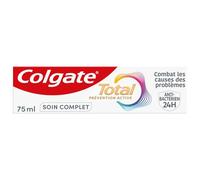 COLGATE - Soin Complet pour Dents Éclatantes, Protection Active et Fraîcheur Durable (Tube 75mL) - lot de 4 - Vendu par Lot