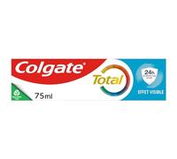 Colgate Total Effet Visible Dentifrice 75ml - Défense antibactérienne* pendant 24h - Protection active longue durée*- Technologie de changement de couleur - 8 bénéfices pour une protection complète