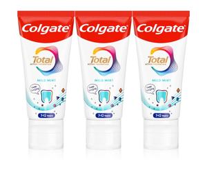 Colgate Total Junior Active Prevention Mild Mint dentifrice dents et cavité buccale parfaitement nettoyées pour enfant 3x50 ml