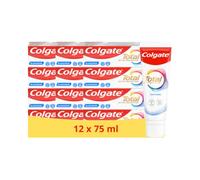 Colgate - Total Prévention Dentifrice 24h Active Blancheur Naturelle - Réduit les taches de surface - 12x75ml