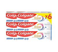 COLGATE - Total Prévention Dentifrice 24h Active Blancheur Naturelle - Réduit les taches de surface - 6x75ml