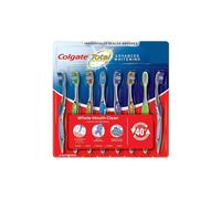 Colgate Total Whole Mouth Health Advanced Whitening Soies moyennes pour fil dentaire, nettoyeur de joues et de langue enveloppant, soies spiral e