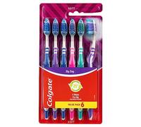 Colgate Zig Zag Lot de 6 brosses à dents manuelles, poils souples, portée interdentaire
