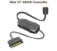 COl'hyMOON AR-1 RVB Contrôleur Câble 5V 3 Broches 3pin à SATA ARGB Mini Contrôleur HUB Adaptateur pour PC Ventilateur De Refroidissement Bande Lumineuse--ARGB Adapter