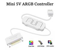COl'hyMOON AR-1 RVB Contrôleur Câble 5V 3 Broches 3pin à SATA ARGB Mini Contrôleur HUB Adaptateur pour PC Ventilateur De Refroidissement Bande Lumineuse--Upgrade ARGB Adapter