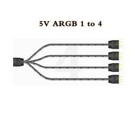 COl'hyMOON AR-1 RVB Contrôleur Câble 5V 3 Broches 3pin à SATA ARGB Mini Contrôleur HUB Adaptateur pour PC Ventilateur De Refroidissement Bande Lumineuse--1 to 4 ARGB Cable