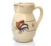 Colì Broc en terre cuite Série Gallo - Carafe à eau, carafe à vin et pichet de table artisanal en céramique italienne, Maioliche e Terrecotte depuis 1650 (Ursulo Coq)