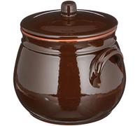 Colì Maioliche e Terrecotte dal 1650 Casserole bombée avec Couvercle, en Terre Cuite, 16 x 16 x 20 cm - Marron