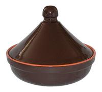 Colì Maioliche e Terrecotte dal 1650 Terrine à tajine Brunella, en Terre Cuite, Marron, 26 x 26 x 20 cm