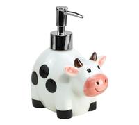 Colias Wing Cute Cartoon Animal Shaped Soap Dispenser with Plastic Pump, Refillable Lotion Soap Bottle, Lotion Bottle, Hand Soap Dispenser, Home Decoration-Cow
