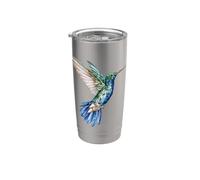 Colibri Aquarelle Amoureux des oiseaux Jardin Wildlife Art Gobelet isotherme en acier inoxydable double paroi