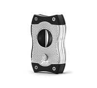coupe cigares Colibri SV-cut |Chrome et Noir |Déclenchement lames à ressort|coupe v-cut profondeur 7 mm et coupe droite jusqu'à 3 mm |jauge jusqu'à 68 anneaux| Conception ergonomique