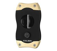 Colibri Coupe cigares V-Cut |Noir et Doré |Déclenchement Lames à Ressort|Coupe v-Cut Profondeur 7 mm |jauge jusqu'à 60+ Anneaux| Conception Ergonomique