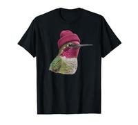 Colibri d'Anna Portant Un Bonnet Rose T-Shirt Graphique avec Valeur