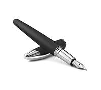 Colibri Equinox Stylo |acier noir brossé et finition chromée | Stylo de luxe | Taille moyenne | Pince à ressort avec plumes Bock | Livré dans une jolie boîte cadeau pour hommes et femmes