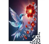 Colibri et Fleur 1000 Pièces Carton Extra Épais Puzzle Premium pour Adultes Difficile Défiant Jeu Le 52x38cm/1000pcs