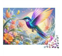 Colibri Fleur Cascade 1000pcs Mini Puzzle pour Famille Cadeau | 38x26cm Carton Décor Salon Structure Durable Cadeau D'anniversaire Soulagement De L'anxiété