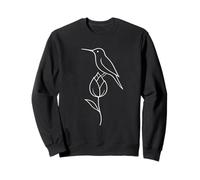 Colibri perché sur Une Fleur Minimaliste Art esthétique Sweatshirt