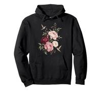 Colibri Pivoines Floral Botanique Jardin Nature Sweat à Capuche