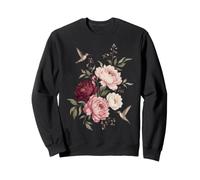 Colibri Pivoines Floral Botanique Jardin Nature Sweatshirt