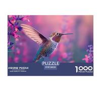 Colibri Puzzle 1000 Pièces Animal Sauvage -soirée Jeu Esprit Puzzle, Pièce Épaisses Antiglisse, Poster & Boîte Cadeau, 38x26cm/1000pcs