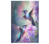 Colibri Puzzles en Bois Adultes Et Adolescents 1000 Pieces Enfants Puzzle Décoration Mur Moderne Art Jouets Cadeau Intéressants （78×53cm）