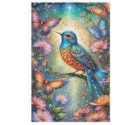 Colibri Puzzles en Bois Adultes Et Adolescents 1000 Pieces Enfants Puzzle Décoration Mur Moderne Art Jouets Cadeau Intéressants （78×53cm）