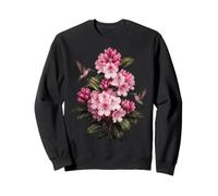 Colibri Rhododendron Floral Rose Botanique Jardin Sweatshirt
