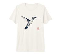 Colibri, Sceau Kanji de Conception Japonaise, Observation T-Shirt Haut de Gamme
