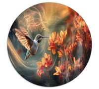 Colibris 1000 Piece Puzzle Rond, pour Enfants Adulte Jouets De Anti Stress Unique Jigsaw pour La Famille Amis 12 Ans De Qualité Supérieure 1000pcs (67.5x67.5cm)