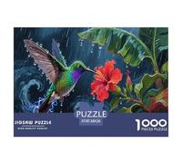 Colibris 1000 Pièces Puzzles pour Adultes Un Puzzle Difficile Jeu De Puzzle pour Toute La Famille Enfants Activité Familiale Parfaite Cadeaux pour Femmes Cadeaux pour Hommes 38x26cm/1000pcs