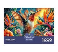Colibris colorés Puzzle 1000 Pièces pour Adultes Et Enfants - Difficile Puzzles, Activité Familiale Captivante,Jeu De Défi Intellectuel 52x38cm/1000pcs