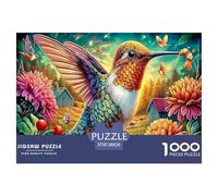 Colibris colorés Puzzle 1000 Pièces, Puzzles Difficiles Adaptés Aux Adultes Et Aux Enfants, Jeu De Défi Intellectuel 38x26cm/1000pcs